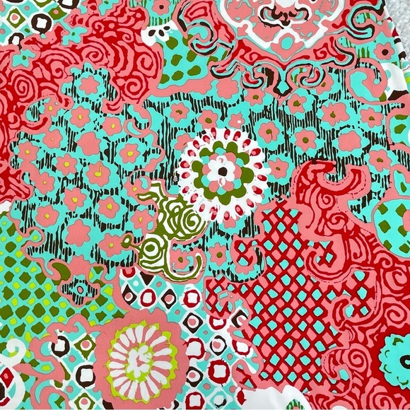 Jude Connally Beth Multicolor Shift Dress Retro Vacation Cruise Abstract Medium - Picture 5 of 8